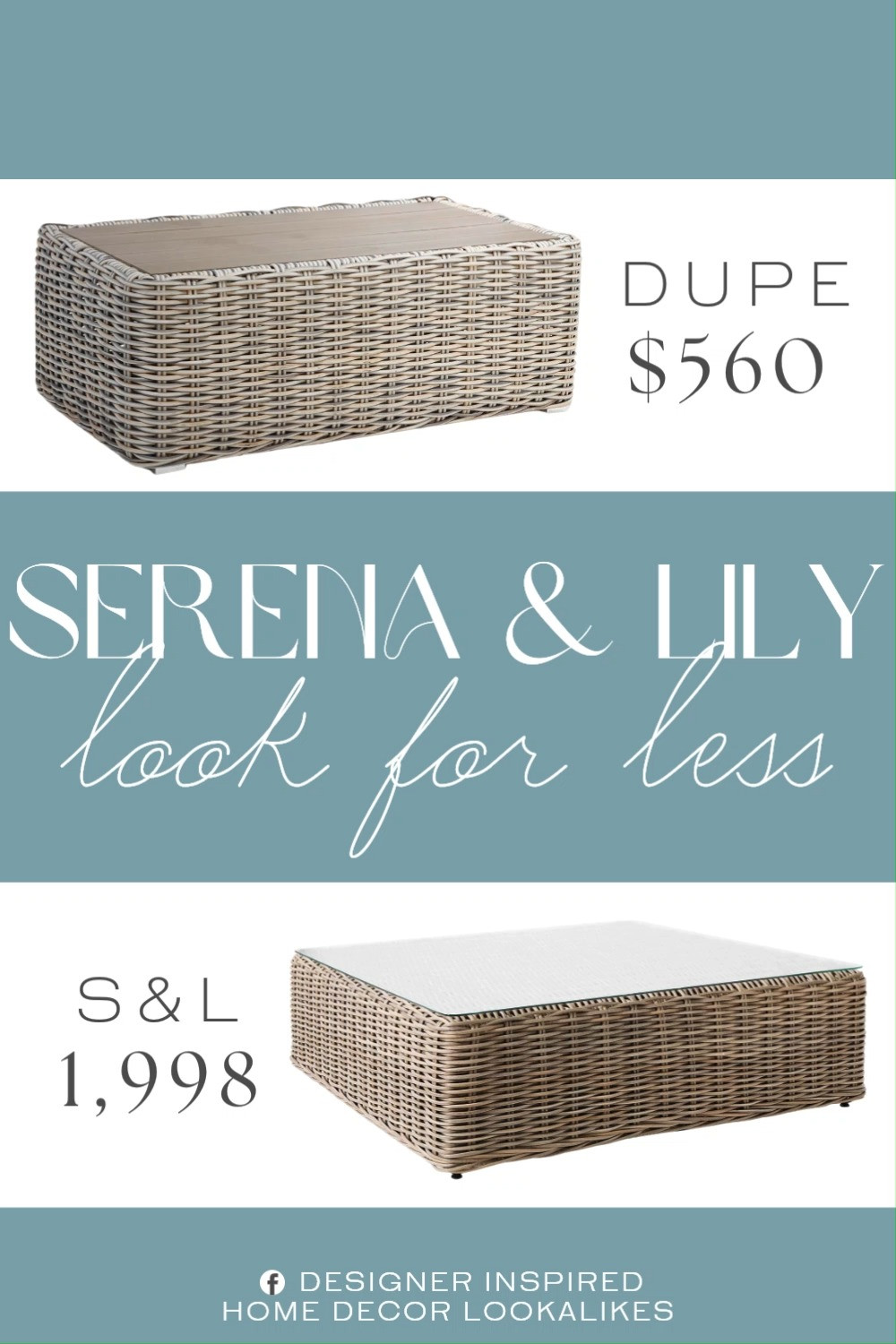 Inspired by Serena & Lily Outdoor Coffee Table. Coastal Chic Outdoor Coffee Table. Hamptons Style Outdoor Table. Boho Outdoor Center Table. Handwoven Rattan Coffee Table. Textured Wicker Table. Rectangular Outdoor Coffee Table. 

Home more affordable option find copy cat similar look for less budget friendly affordable cheap cheaper beautiful pretty. Clearance sale coupon code discount code promo code luxury lookalike look a like Inspo inspiration inspired by idea ideas Love like these? I share multiple every day in my FB group.
#serenaandlilyinspired #coffeetable #centertable #outdoortable #outdoorliving #wickerfurniture #patiodecor #furniturefinds #patioinspo 

 #LTKHome