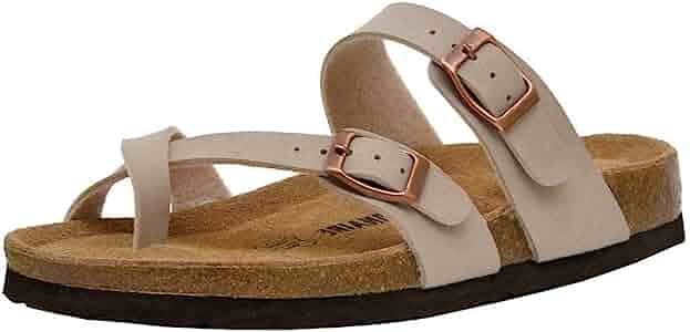 Women's Cushionaire Luna Cork footbed Sandal with +Comfort | Amazon (US)