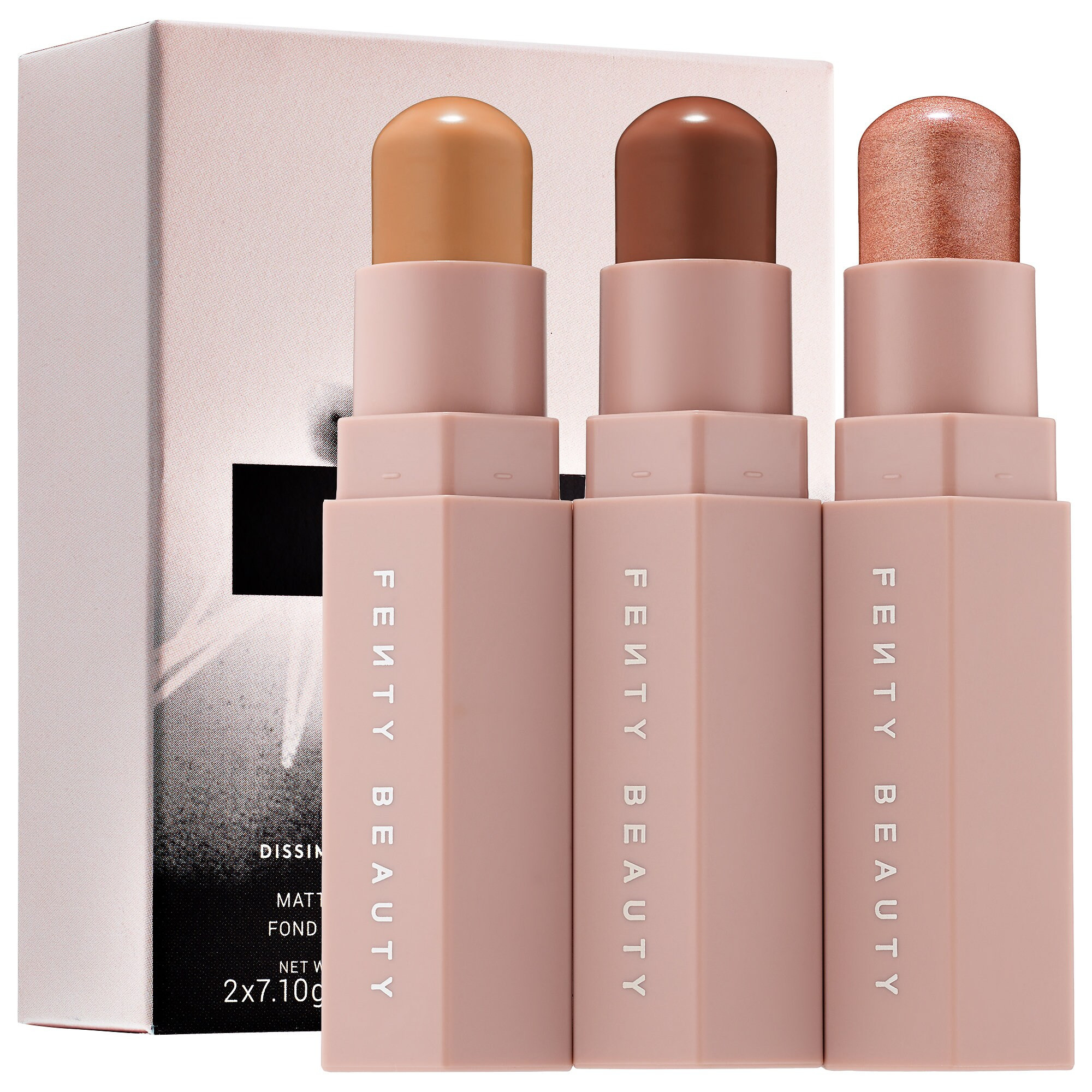 FENTY BEAUTY by Rihanna Match Stix Trio Deep 400 2 x 0.25 oz/ 7.10 g (Matte Skinstick), 0.25 oz/ 7.1 | Sephora (US)
