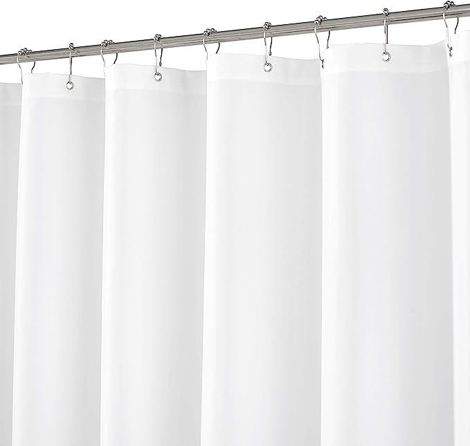 N&Y HOME Extra Long Shower Curtain or Liner 72" W x 108" H - Hotel Quality, Washable Fabric, Whit... | Amazon (US)