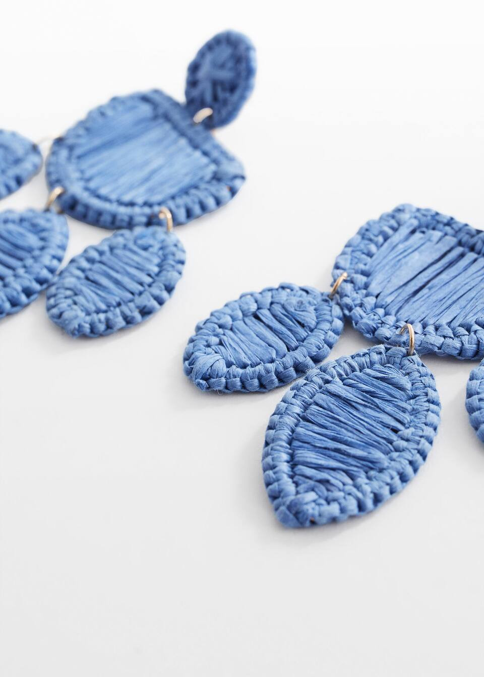 Long raffia earrings | MANGO (US)