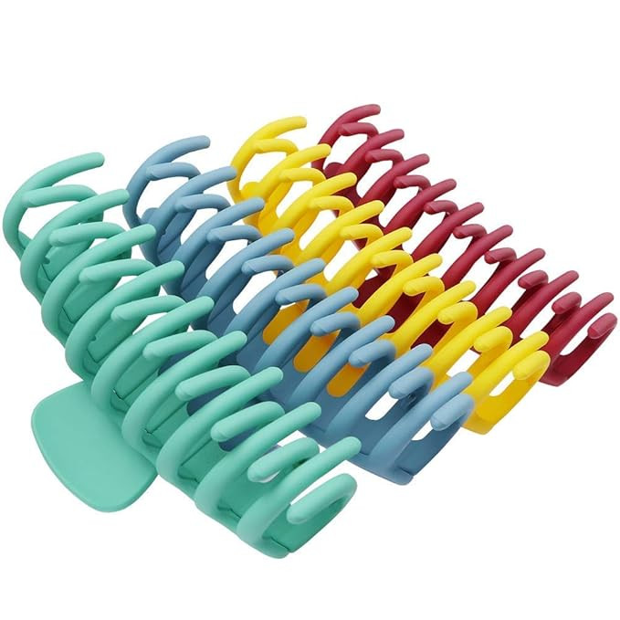 TOCESS Big Hair Clips 4 Inch Nonslip Large Hair Claw Clips for Women and Thick Hair, Strong Hold ... | Amazon (US)