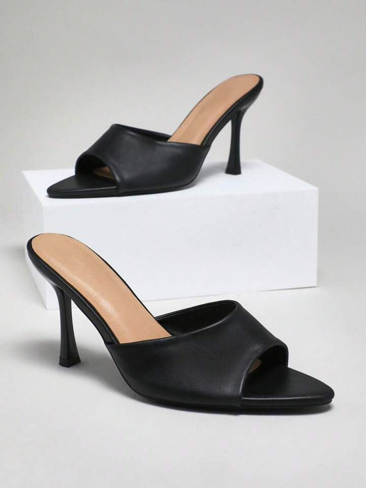 SHUZIA Damen Spitz Zulaufende Klassische Riemchen-Absatz-Sandalen | SHEIN