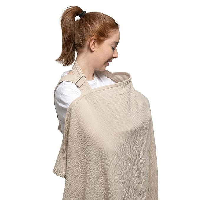 Nilsa 5-in-1 Muslin Nursing Cover up for Breastfeeding & Baby Car Seat Cover - Breathable Breastf... | Amazon (US)