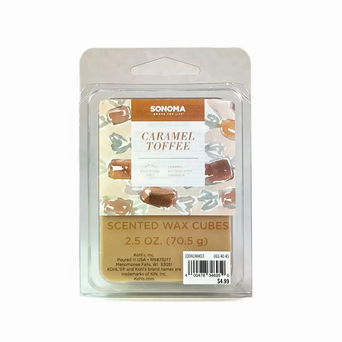 Sonoma Goods For Life® 2.5oz Caramel Toffee Wax Melts | Kohl's