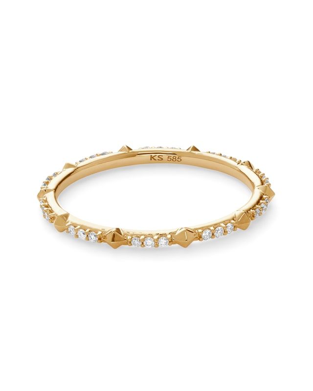 Astrid 14k Yellow Gold Ring in White Diamond | Kendra Scott