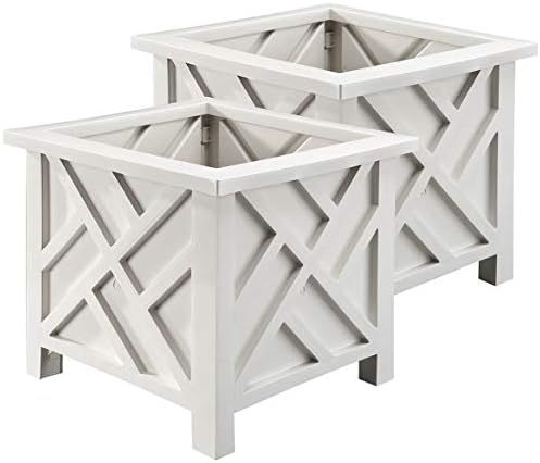 Chippendale Planter (White, Set of 2) | Amazon (US)