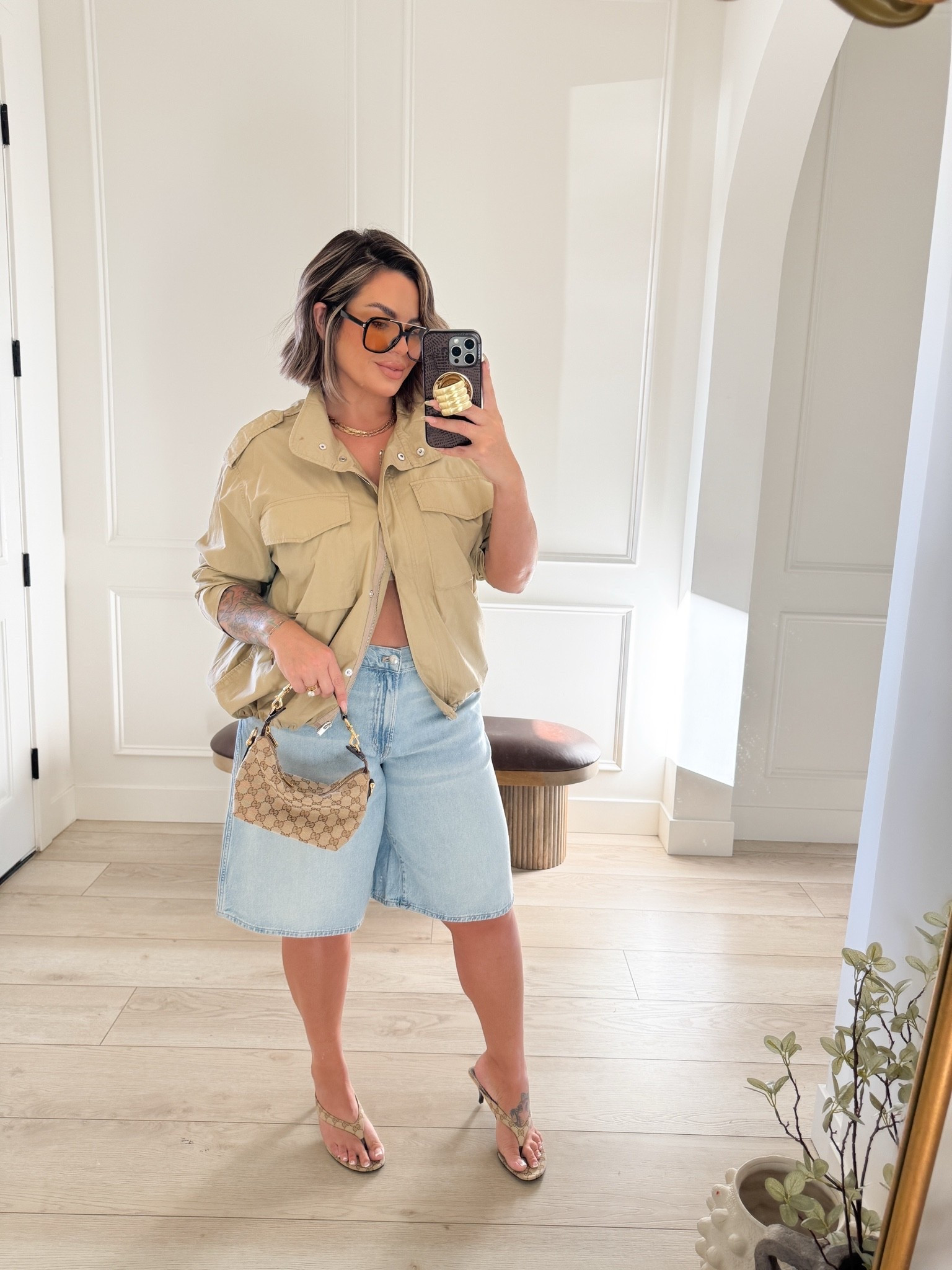 Jacket L 
Jorts 31 
This Madewell outfit is on sale now during the LTK in app sale that ends on the 18th shop it now if you wanna save some $

#LTKxMadewell #LTKMidsize #LTKootd