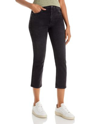 AGOLDE Riley High Rise Cropped Straight Jeans in Panoramic   | Bloomingdale's Women | Bloomingdale's (US)