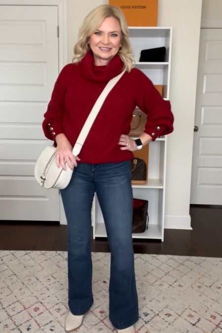 Perfect red sweater for the holidays! #flarejeans
#walmart
#walmartfinds
#Westernboots
#boots
#outfitidea
#falloutfit
#falltrends
#sweater
#sweaterweather

#LTKSeasonal #LTKunder50 #LTKstyletip