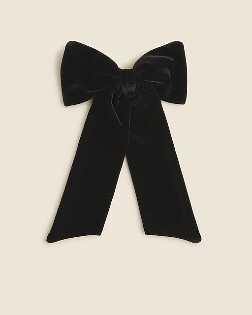 Velvet bow hair clip | J. Crew US