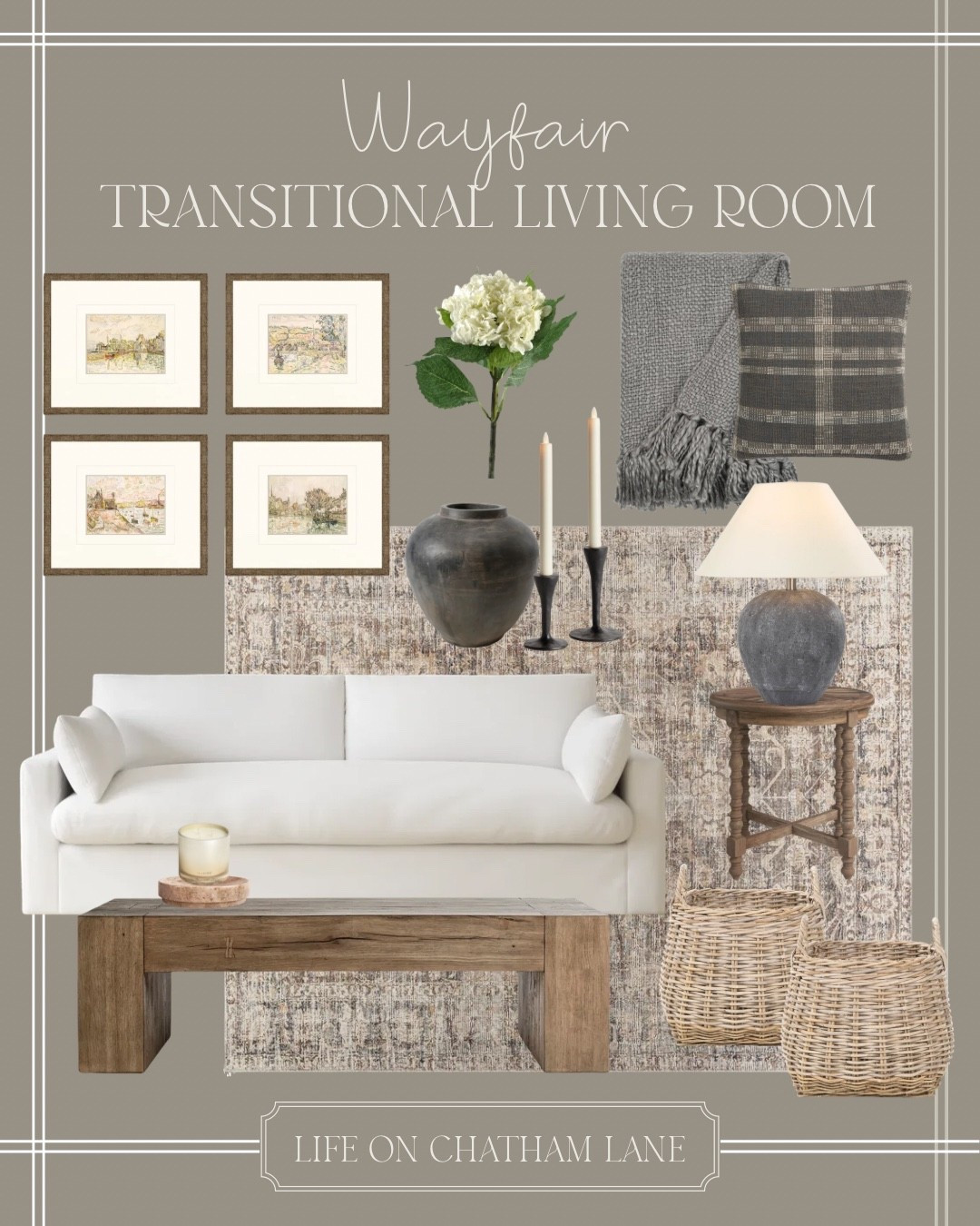 Wayfair transitional living room finds! @Wayfair

#LTKHome