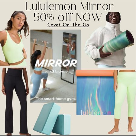 Gift idea, Lululemon, Lululemon Mirror, get fit, yoga, New Year’s resolution, exercise, self care, 
Half off NOW

#LTKfit #LTKsalealert #LTKGiftGuide