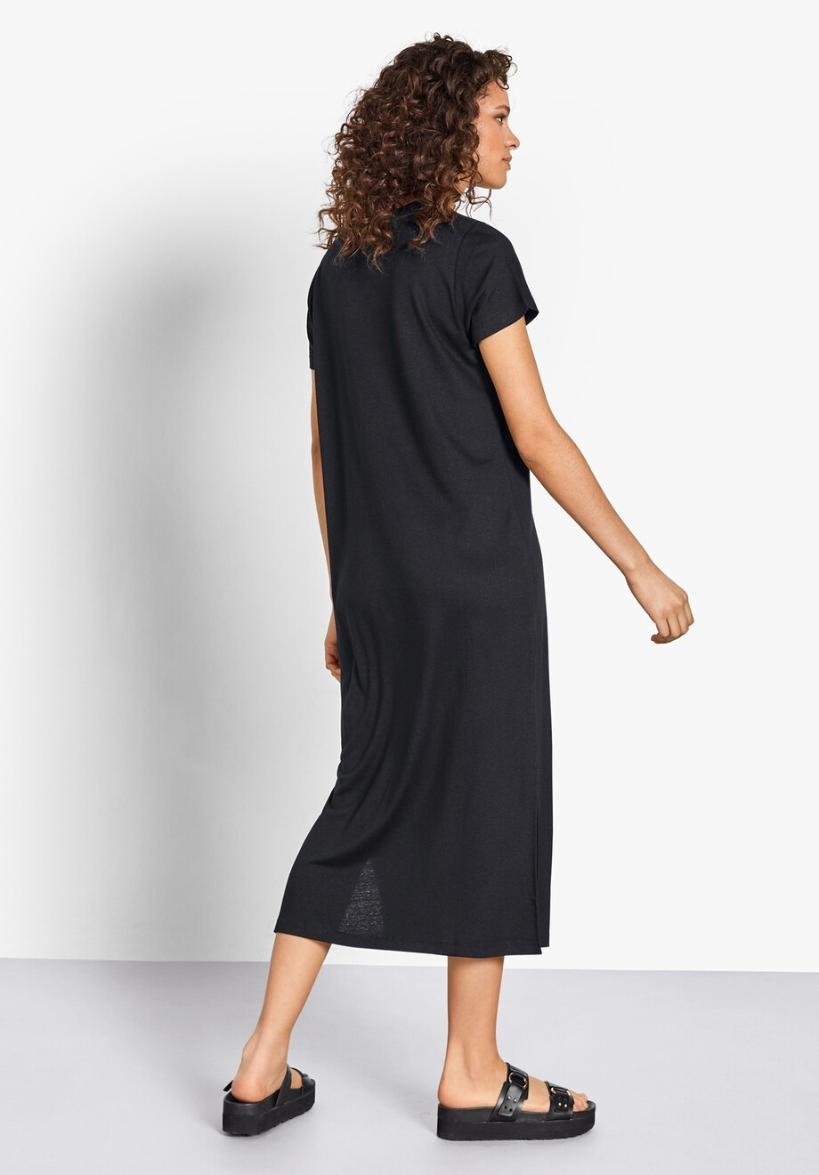 Linen-Blend T-Shirt Dress | Hush Homewear (UK)
