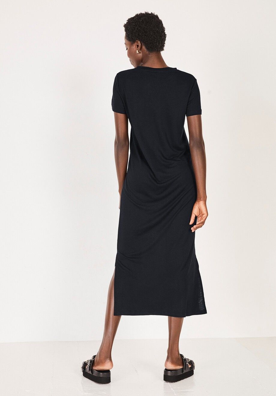 Linen-Blend T-Shirt Dress | Hush Homewear (UK)