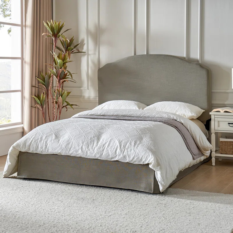Harutiun Upholstered Platform Bed with Washable Slipcover and Adjustable Headboard | Wayfair North America