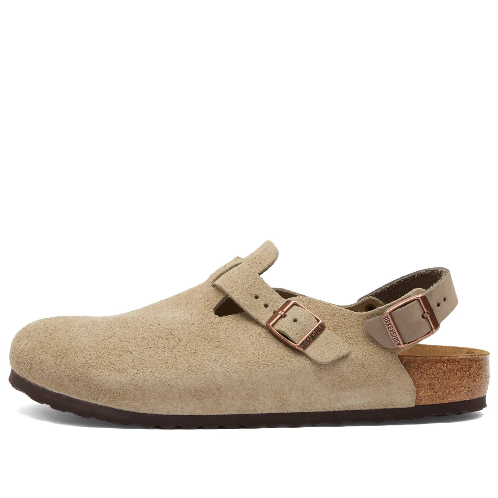 Birkenstock Tokio in Taupe Suede, Size UK 9.5 | END. Clothing