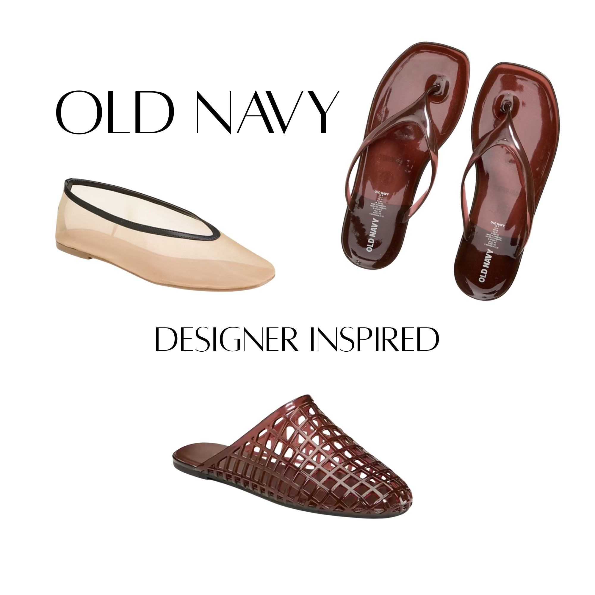 Old Navy designer inspired shoes 

#jellyshoes #designerinspired

#LTKSpringSale #LTKOver40 #LTKootd