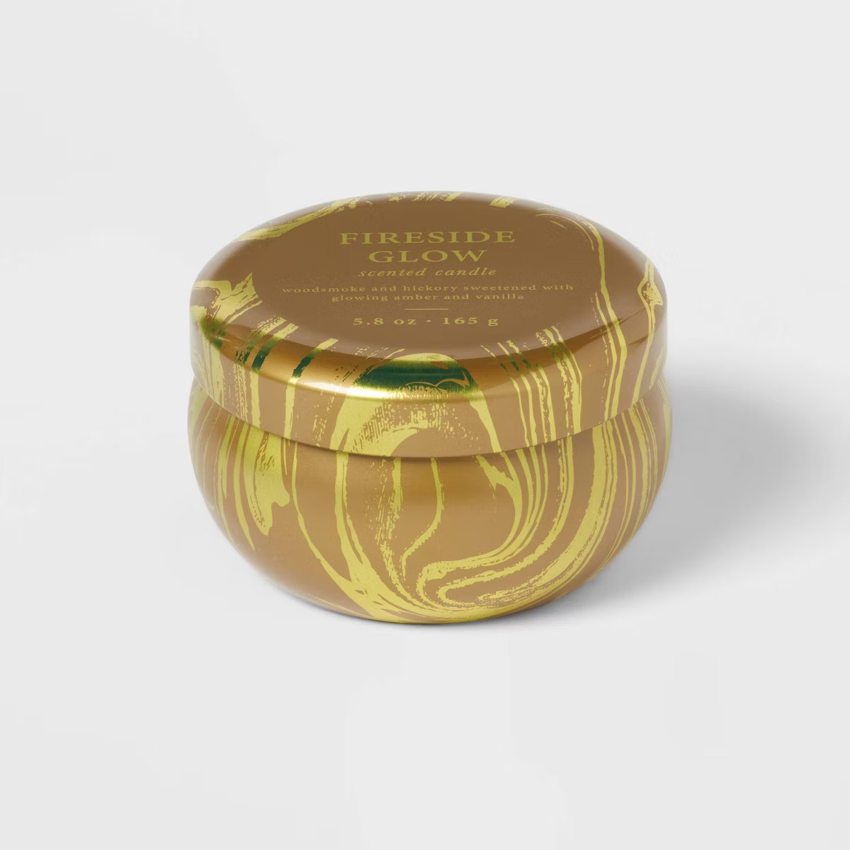 5oz Marbled Tin with Lid Gold/Fireside Glow - Threshold™ | Target