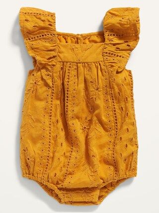 Embroidered Ruffle-Trim Romper for Baby | Old Navy (US)