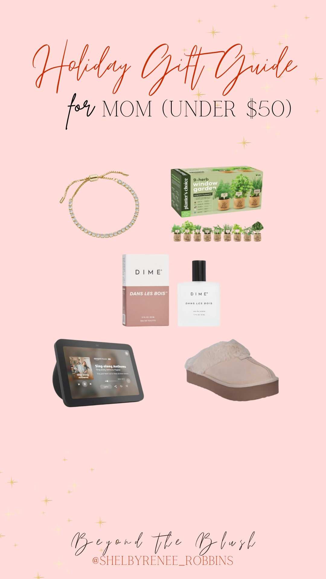 Gifts for mom under $50, gifts for her, dime beauty, Amazon finds, amazon echo show, cozy slippers, jewelry, window garden, planter gifts, herb garden, 

#LTKGiftGuide #LTKHoliday #LTKFamily