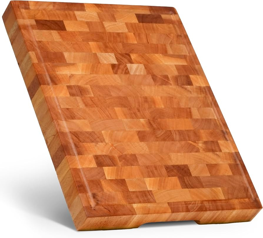 SHUMARU Mahogany End Grain Cutting Board, 17\u00d713\u00d71.6 in \u2013 Handmade Butcher Block, K... | Amazon (US)