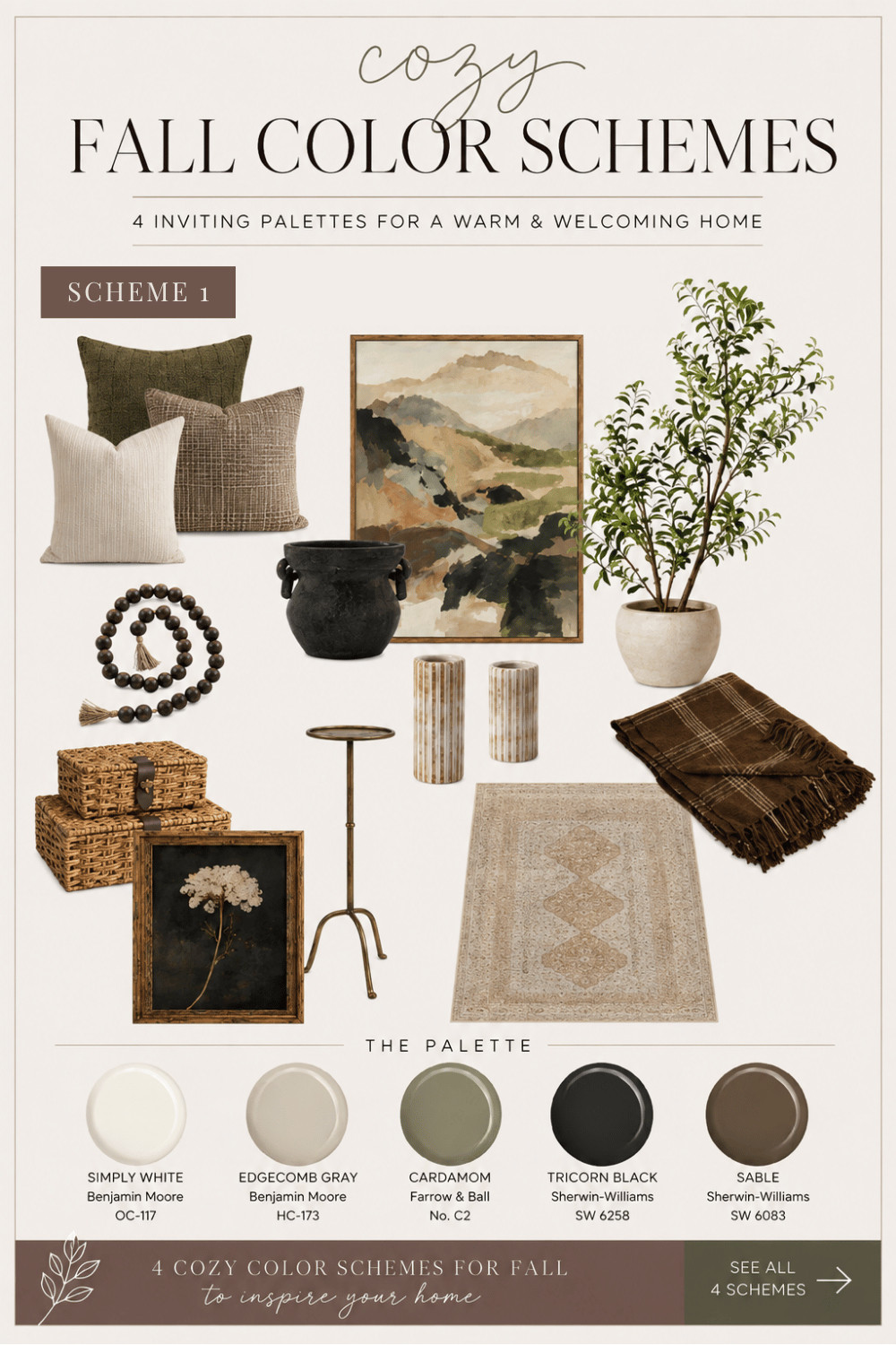 Cozy fall decorating doesn’t have to mean pumpkins everywhere. 

Create a warm, inviting home for fall by layering earthy neutrals, olive green, warm brown, natural textures and vintage-inspired finishes. This cozy fall color scheme mixes affordable seasonal decor with pieces that can easily transition throughout the year.

 

 #LTKSeasonal #LTKHome