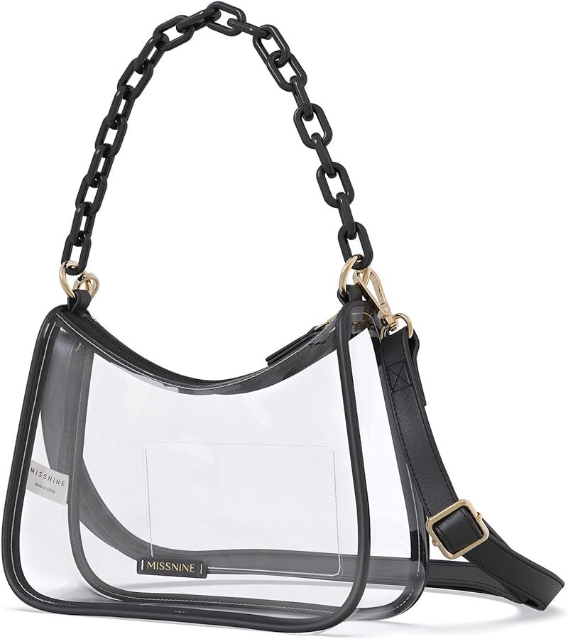 Missnine Clear Bag for Stadium Approved, Clear Crossbody Purse for Women Transparent Concert Hand... | Amazon (US)
