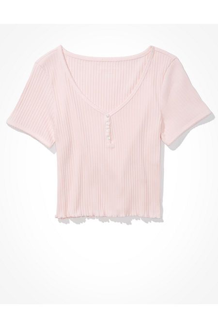 AE Henley Baby Tee | American Eagle Outfitters (US & CA)