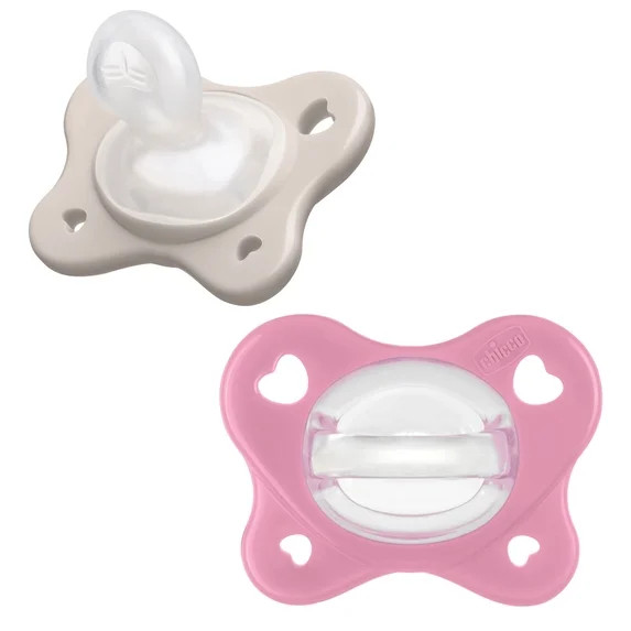 Chicco PhysioForma Dual Soft Pacifier Grey/Dusty Rose 6-16m 2pk, New | Walmart (US)