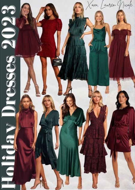 Holiday Dresses 2023 are starting to drop! Jewel tones and satin are trending everywhere! I just ordered the whole bottom row. Follow for a midsize try on coming soon! 

Holiday dress
Christmas party dress
Holiday party dress
Holiday dresses
Holiday work party 
Holiday outfits 
Holiday photoshoot 
Green dress
Emerald green dress
Jewel tone dress
Slip dress
Satin dress 
What to wear to my husbands holiday work party 
Corporate work party outfits 
Holiday dress with sleeves 
Holiday gala dress
Christmas gala dress
Winter wedding guest dress
Holiday wedding guest dress
Christmas wedding guest dress




#LTKU #LTKparties #LTKwedding #LTKmidsize #LTKover40 #LTKSeasonal #LTKover40 #LTKHoliday