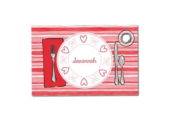 Valentine's Day placemat Valentines place setting | Etsy | Etsy (US)