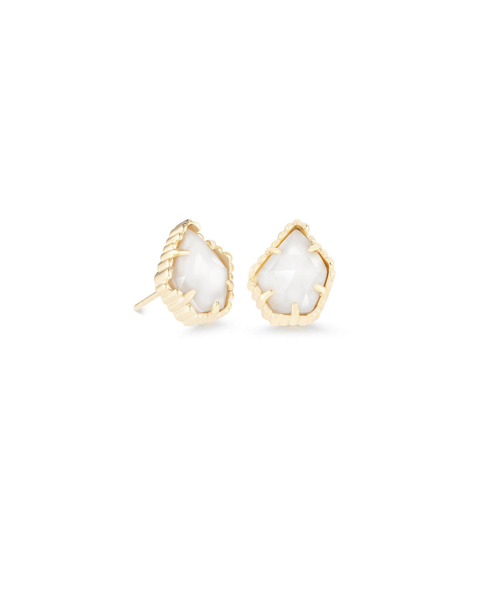 Tessa Gold Stud Earrings in White Pearl | Kendra Scott | Kendra Scott
