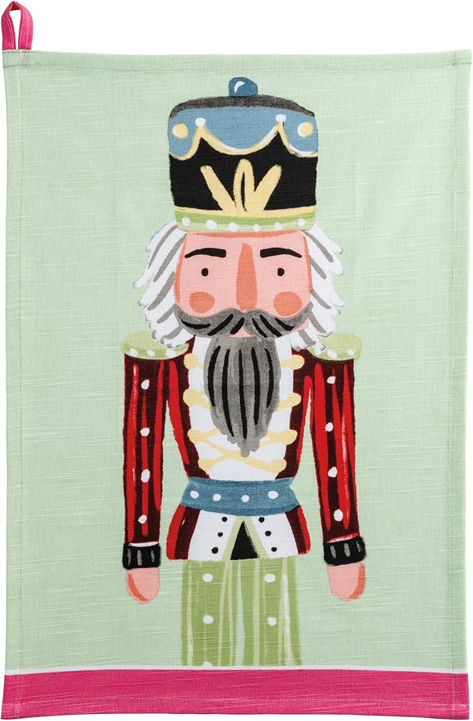 Mud Pie Christmas Green Nutcracker Towel | Amazon (US)