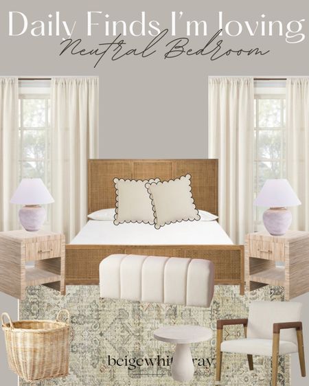 Neutral bedroom decor! My favorite lamps at the moment from TJ Maxx styled in the bedroom, the affordable accent chair and nightstands. This is a mix of high and low and I love the look! 

#LTKhome #LTKFind #LTKstyletip