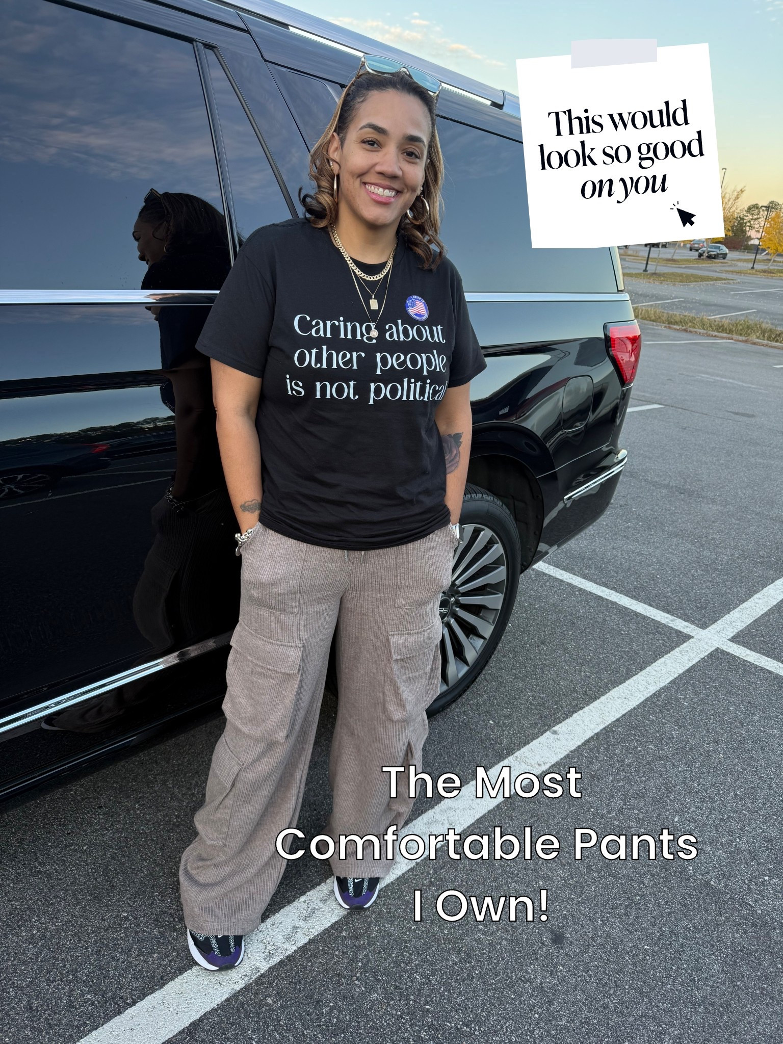 These pants are so comfy and cute! They feel like lightweight sweats but pajamas at the same time. They can be dressed up or down making them a great staple item for your wardrobe! 

#LTKSaleAlert #LTKMidsize #LTKStyleTip