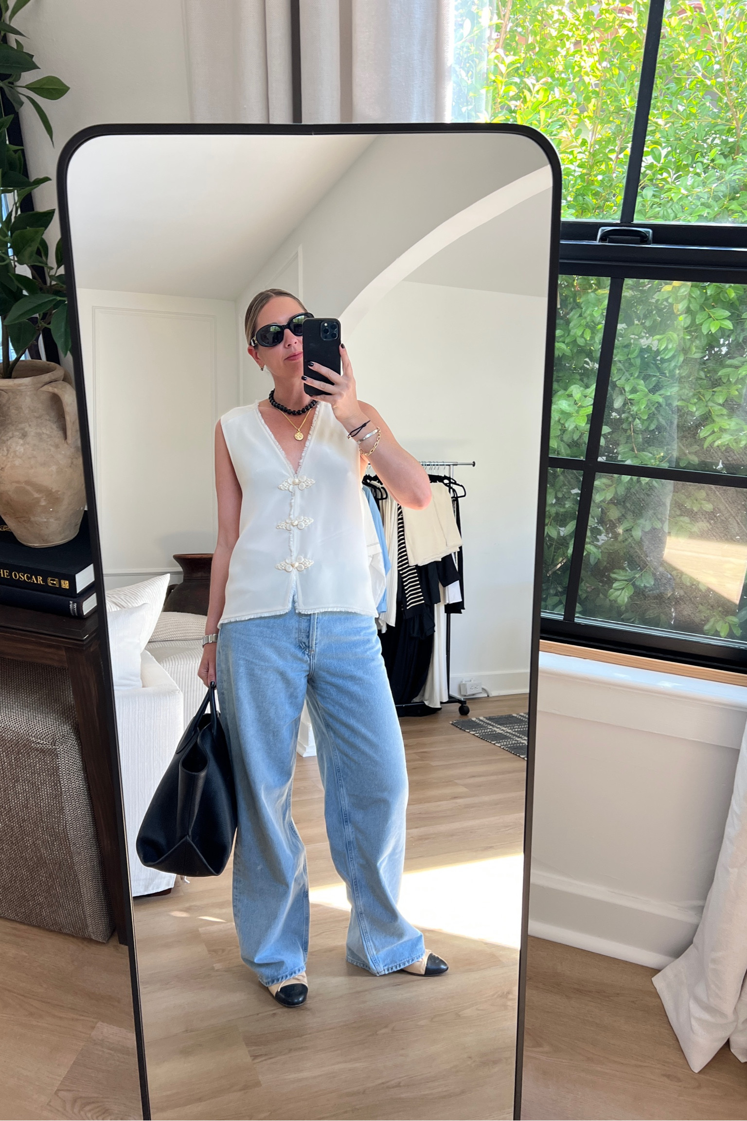 Cream Blouse + Baggy Jeans | By Malene Birger | Agolde Jeans 

#LTKstyletip #LTKeurope #LTKfindsunder100