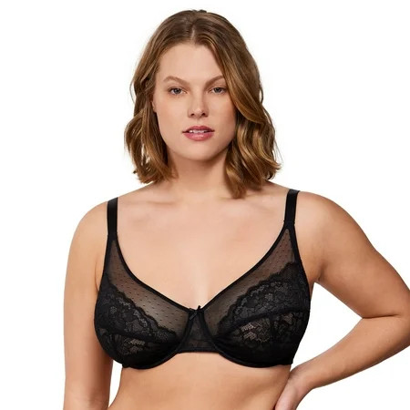 HSIA Plus Size Bras for Women Full Coverage Back Fat Underwire Unlined Bras Black 46C | Walmart (US)