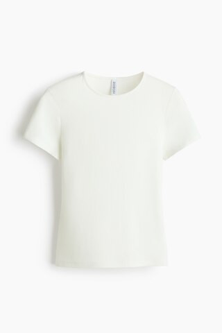 H & M - Fitted T-Shirt - White | H&M (US + CA)