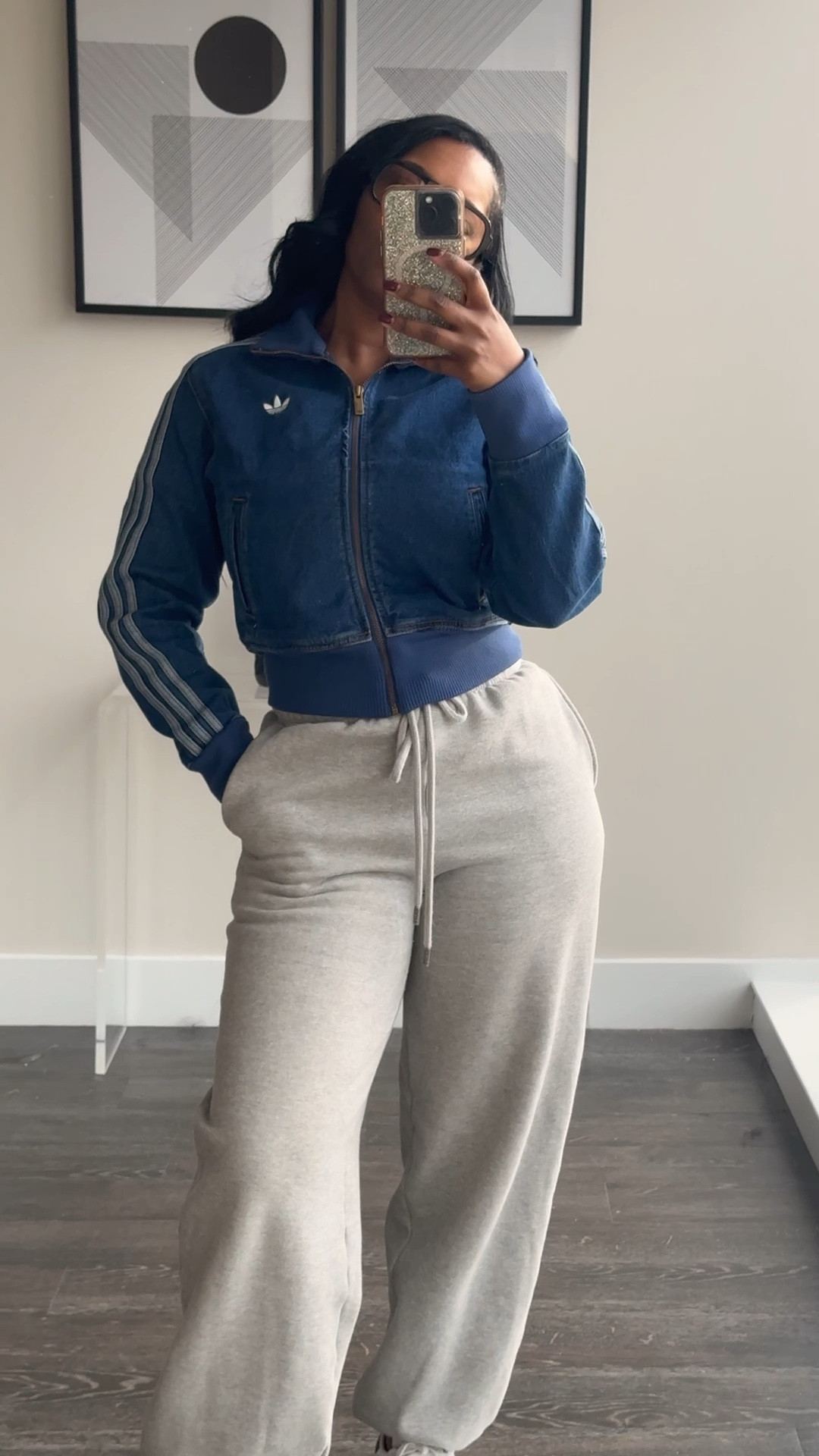 For the denim lovers ✨
Wearing a size XS. 

#Adidas #AdidasDenim #styleinspo #ltkstyle 

#LTKootd