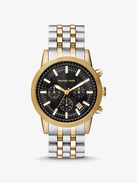 Oversized Hutton Two-Tone Watch | Michael Kors US