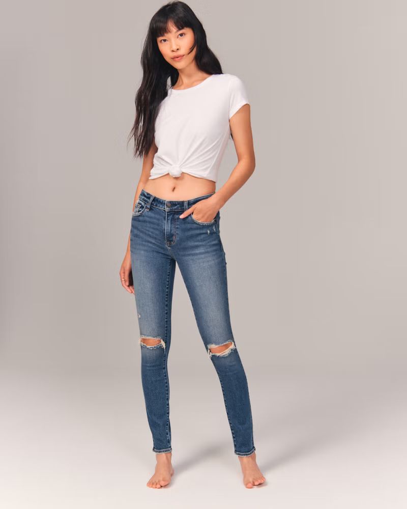 Mid Rise Super Skinny Jean | Abercrombie & Fitch (US)