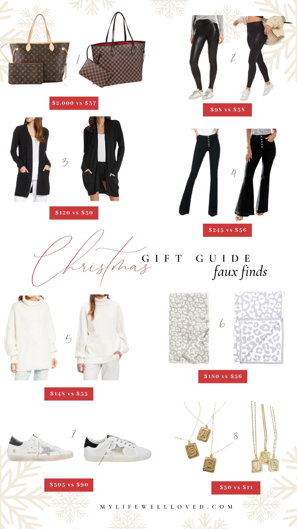 Christmas Gift Guide Faux Finds Edition! Dupes for barefoot dreams, free people, spanx, Louis Vuitton, Golden Goose and so many more! 

#LTKSeasonal #LTKstyletip #LTKHoliday