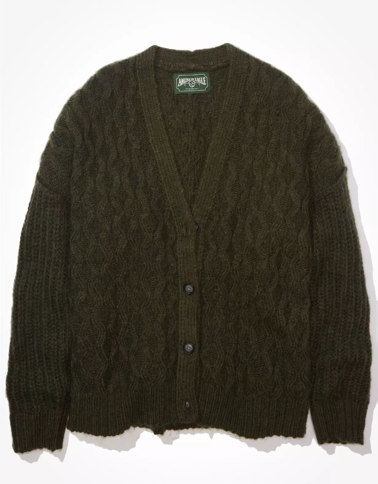 AE Oversized Cable Cardigan | American Eagle Outfitters (US & CA)