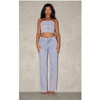 Lilac Tint Acid Wash Raw Hem Wide Leg Jeans | PrettyLittleThing US