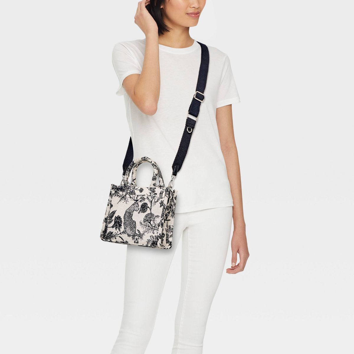 Small Jacquard Boxy Tote Handbag - A New Day™ | Target