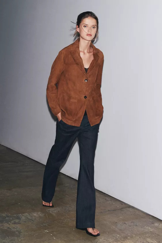 100% SUEDE OVERSIZE BLAZER ZW COLLECTION LIMITED EDITION | Zara US
