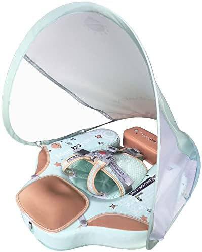 Fold-able Easy Carry with Tail Canopy Crotch Non-Inflatable Baby Float Mambobaby Float Smart Swim Tr | Amazon (US)