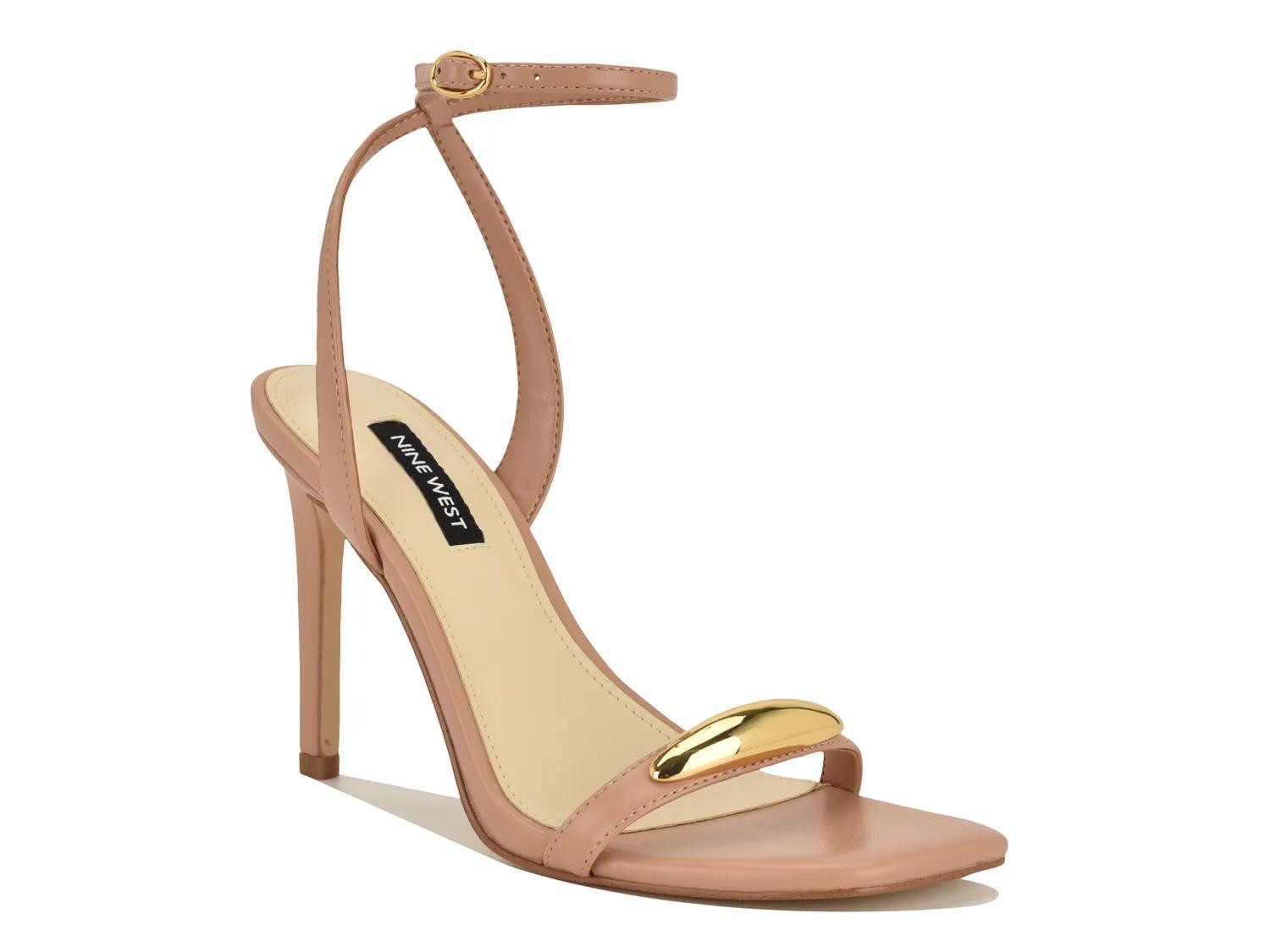 Nine West Props Sandal | Women's | Light Natural | Size 9.5 | Sandals | Ankle Strap | Stiletto | DSW