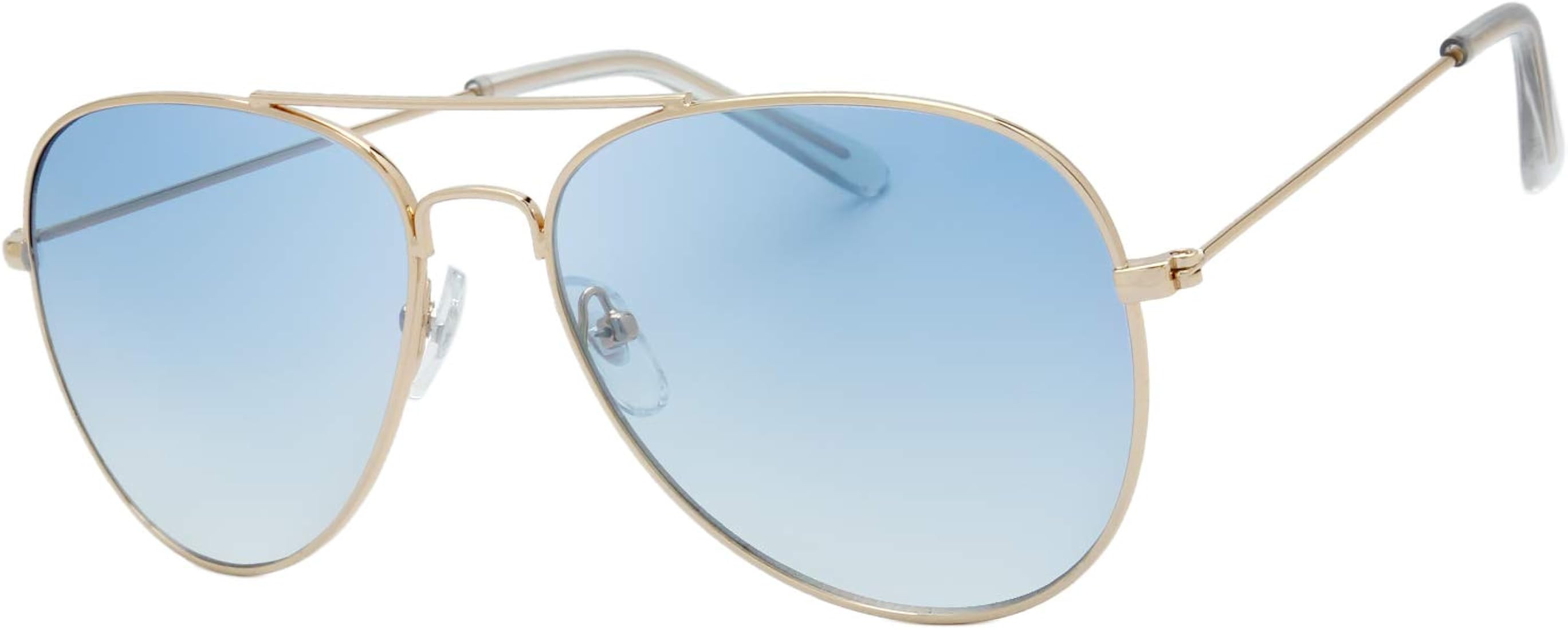 The Fresh Classic Metal Frame Mirror Lens Aviator Sunglasses with Gift Box | Amazon (US)